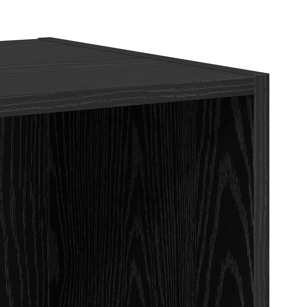 TV-kast set 3 pcs Zwart eiken 37 x 37 x 142.5 cm Bewerkt hout