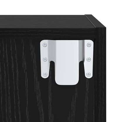 TV-kast set 3 pcs Zwart eiken 37 x 37 x 142.5 cm Bewerkt hout