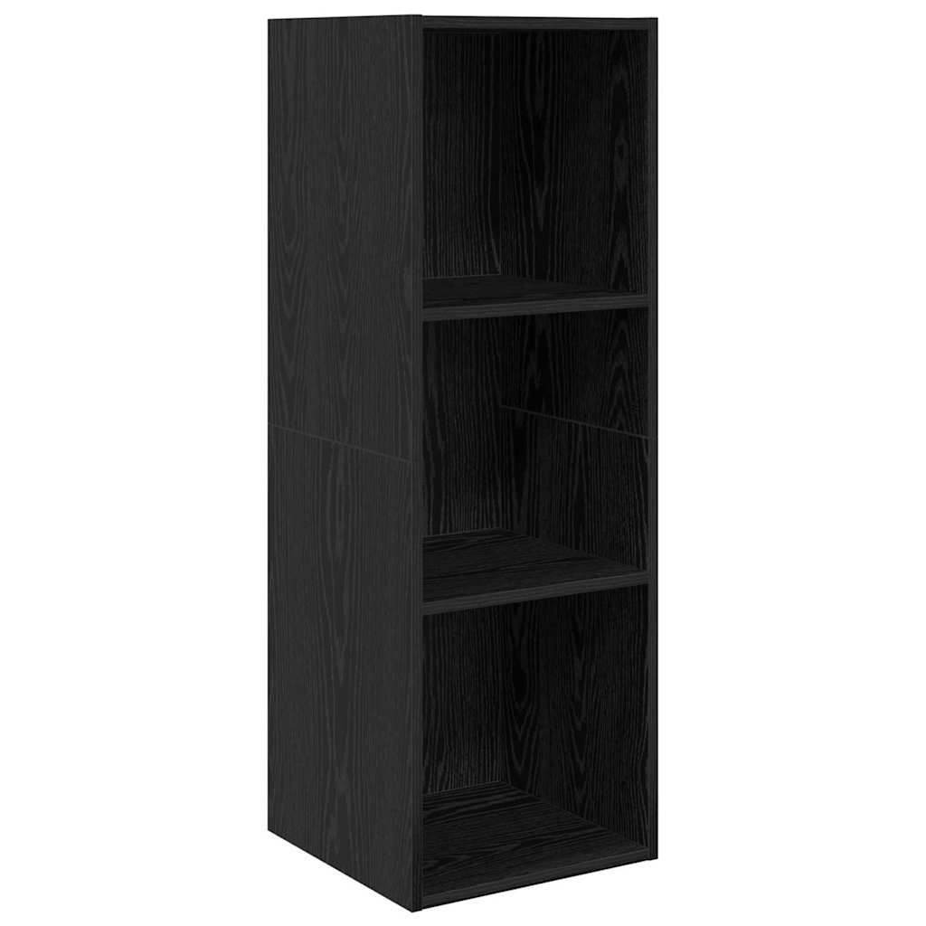 TV-kast set 3 pcs Zwart eiken 37 x 37 x 142.5 cm Bewerkt hout