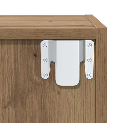 TV-kast set 3 pcs artisanaal eikenkleurig 37 x 37 x 142.5 cm