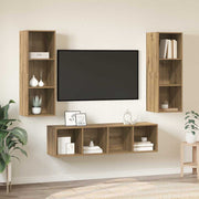Tv-meubelset 3 stuks artisan eiken 142,5 cm