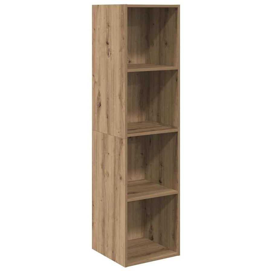 TV-kast set 3 pcs artisanaal eikenkleurig 37 x 37 x 142.5 cm