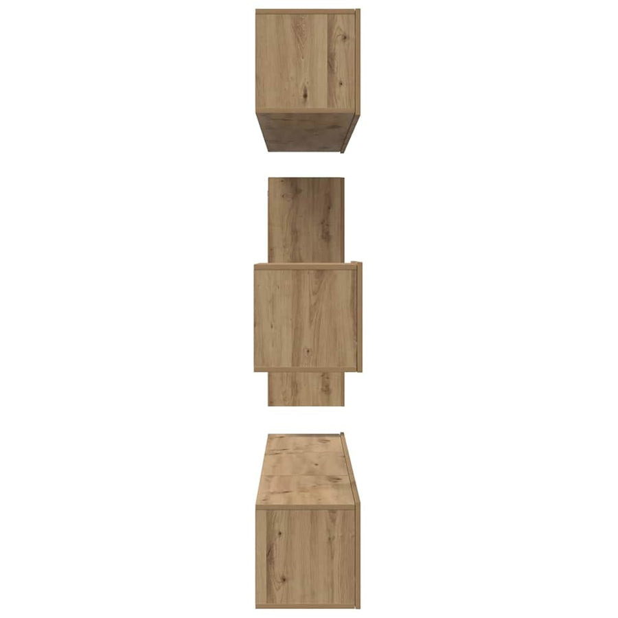 Tv-meubelset 8 pcs artisanaal eikenkleurig 30.5 x 30 x 90 cm
