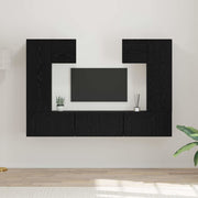 Tv-meubelset wandgemonteerd 7 delig 60 cm bewerkt hout