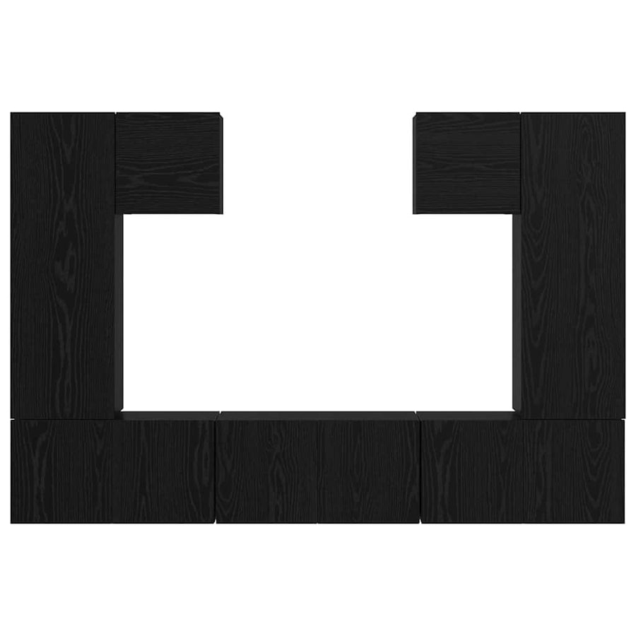 Tv-Meubelset Wandgemonteerd 7 Pcs Bewerkt Hout 60 cm