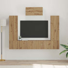 Tv-meubelset wandmontage 7 delen 60 cm artisan eiken