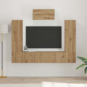 Tv-meubelset wandmontage 7 delen 60 cm artisan eiken