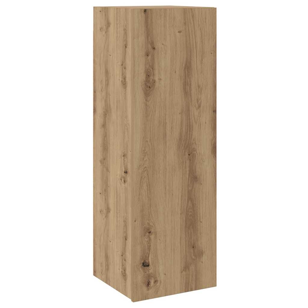 Tv-Meubelset Wandgemonteerd 7 Pcs Artisan Eiken Bewerkt Hout 60 cm