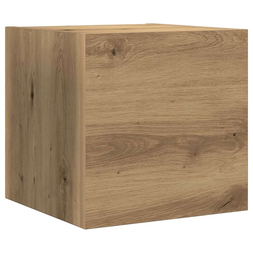 Tv-Meubelset Wandgemonteerd 7 Pcs Artisan Eiken Bewerkt Hout 60 cm
