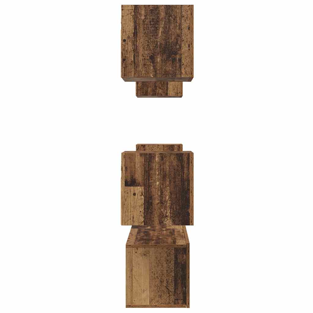 Tv-meubelset Wandgemonteerd 6 pcs Oud Hout Bewerkt hout