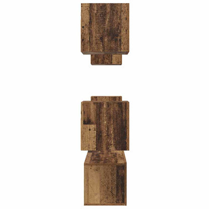 Tv-meubelset Wandgemonteerd 6 pcs Oud Hout Bewerkt hout