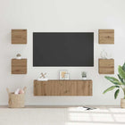 Tv-meubelset wandmontage 120 cm artisan eiken