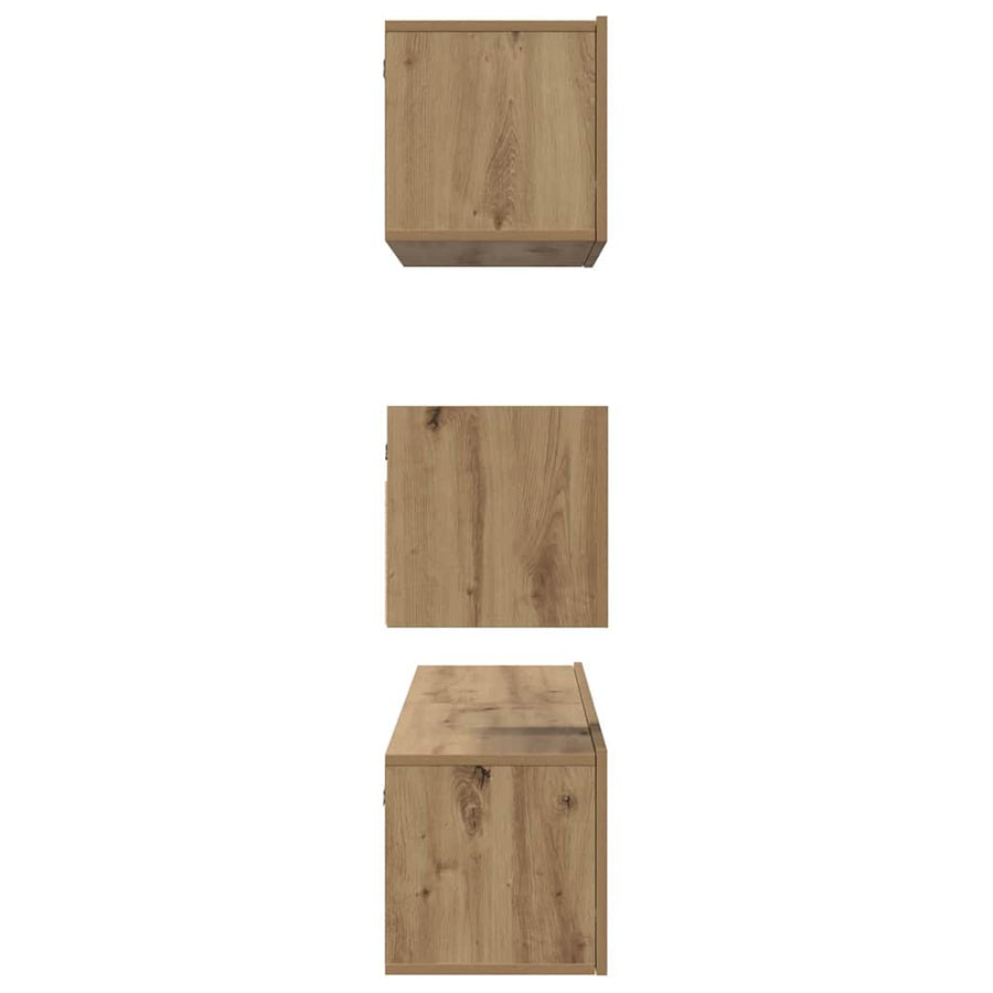 Tv-meubelset 4 pcs artisanaal eikenkleurig 60 x 30 x 30 cm