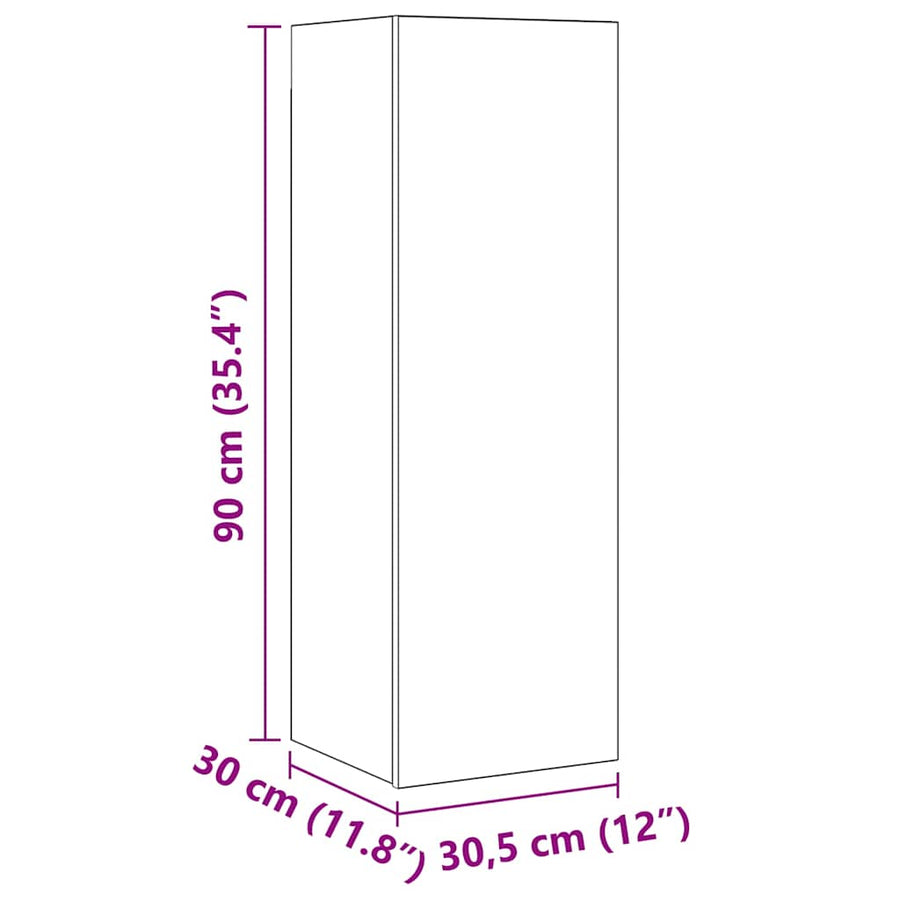 Tv-meubelset 10 pcs Oud hout 30.5 x 30 x 90 cm Bewerkt hout