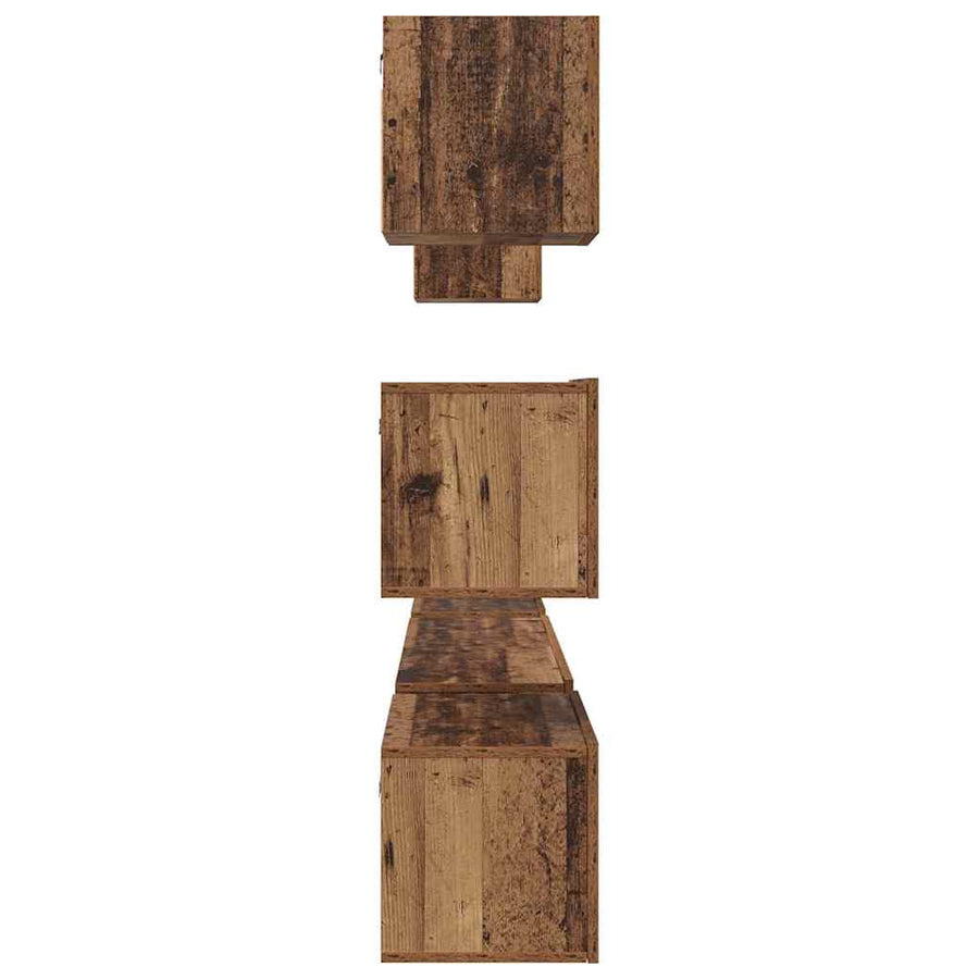 Tv-meubelset 8 pcs Oud hout 60 x 30 x 30 cm Bewerkt hout