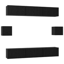 Tv-Meubelset Wandgemonteerd 8 Pcs Bewerkt Hout 8