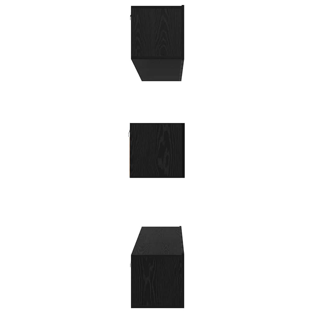 Tv-Meubelset Wandgemonteerd 8 Pcs Bewerkt Hout 8