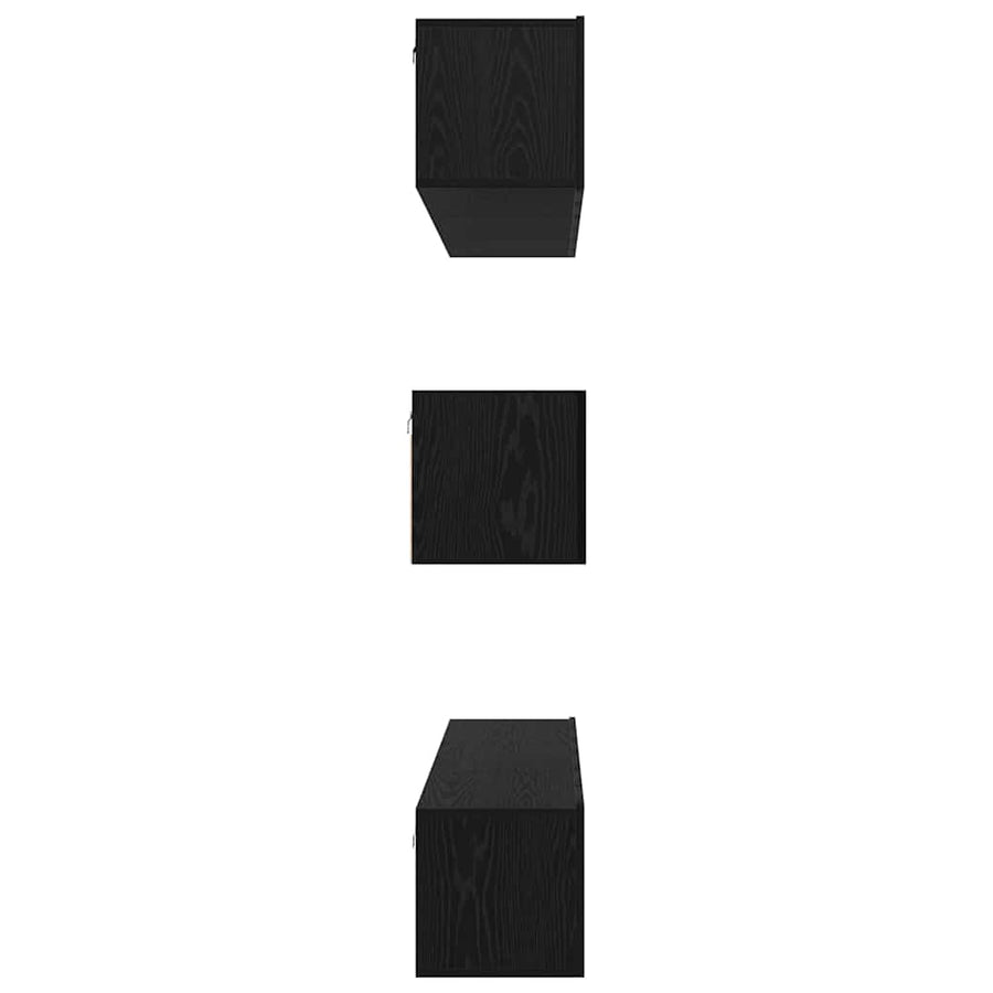 Tv-Meubelset Wandgemonteerd 8 Pcs Bewerkt Hout 8