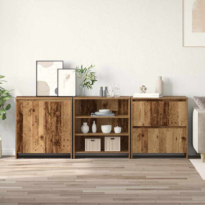Dressoir met lade 3 pcs Oudhout 70 x 41 x 75 cm Bewerkt hout