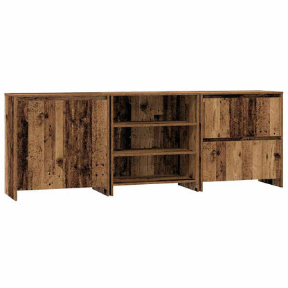 Dressoir met lade 3 pcs Oudhout 70 x 41 x 75 cm Bewerkt hout