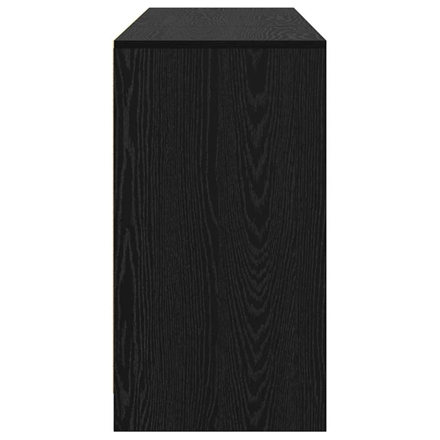 Dressoir 3 pcs Zwart eiken 70 x 41 x 75 cm Bewerkt hout