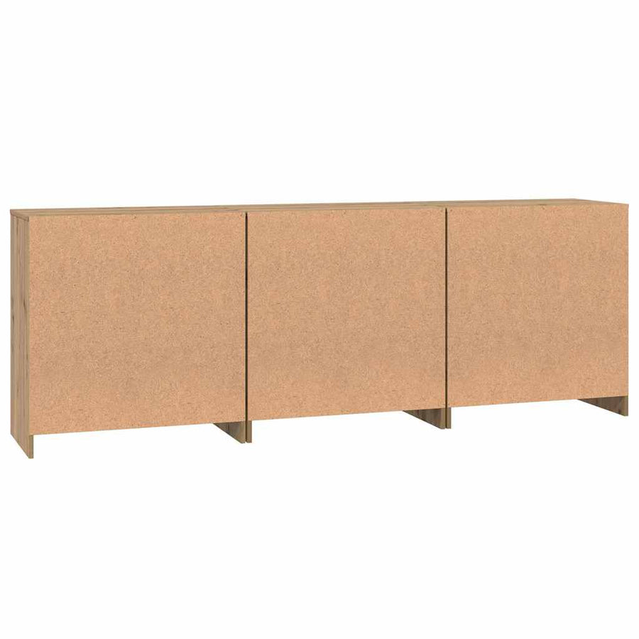 Dressoir 3 pcs Artisan Eiken 70 x 41 x 75 cm Bewerkt hout