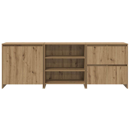 Dressoir 3 pcs Artisan Eiken 70 x 41 x 75 cm Bewerkt hout