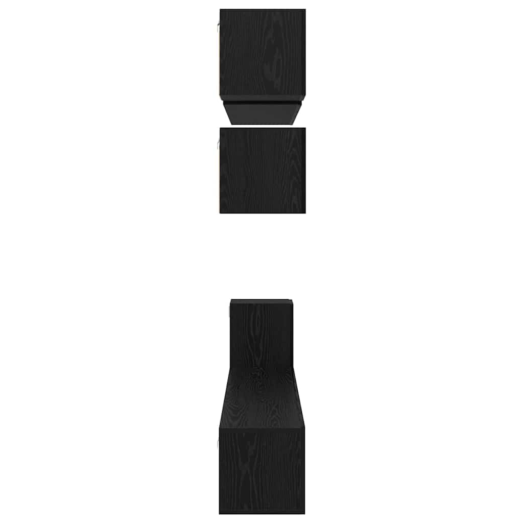 Tv-Meubelset Wandgemonteerd 8 Pcs Bewerkt Hout 80 cm