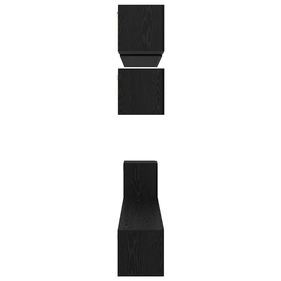 Tv-Meubelset Wandgemonteerd 8 Pcs Bewerkt Hout 80 cm