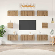 Tv-meubel wandmontage 80 cm artisan eiken