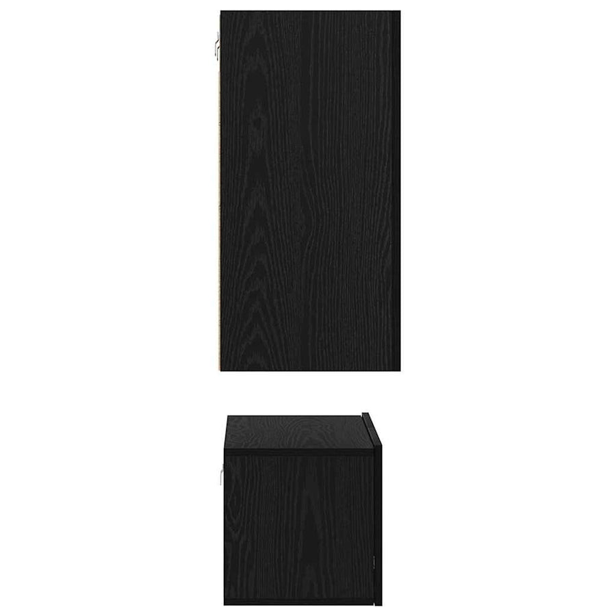 Tv-meubelset 3 pcs Zwart eiken 60 x 30 x 30.5 cm Bewerkt hout