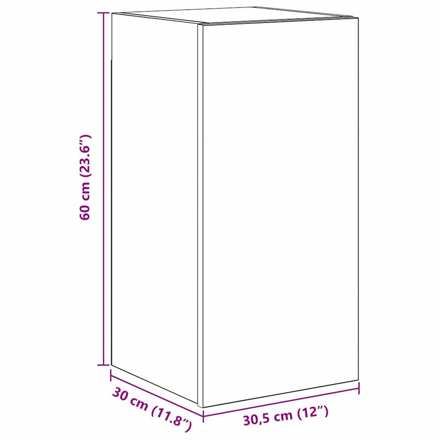 Tv-meubelset met plank Anders met opslag met de deur 7 pcs Zwart eiken Bewerkt hout