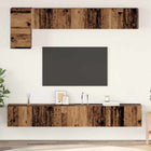 TV Cabinet Set Wall-mounted 5 pcs Old Wood Engineered Wood
