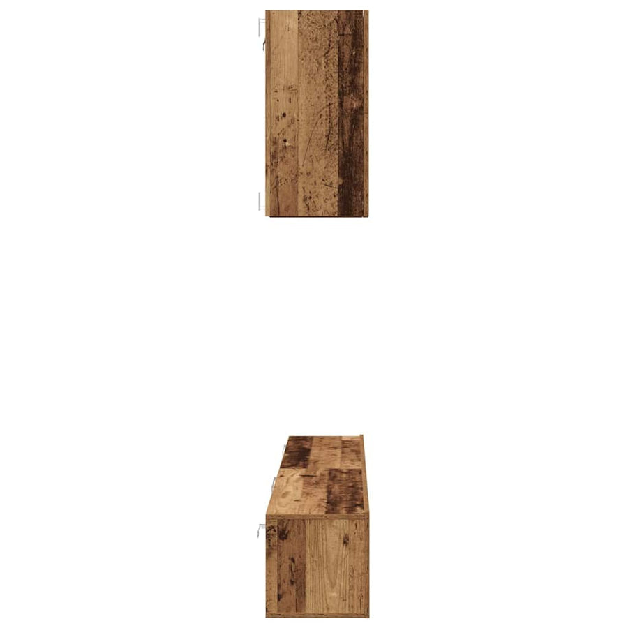 Tv-meubelset 5 pcs Oud hout Medium 100 cm x 30 cm x 30 cm
