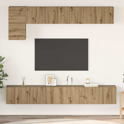 Tv-meubelset 5 pcs artisanaal eikenkleurig Medium 100 cm