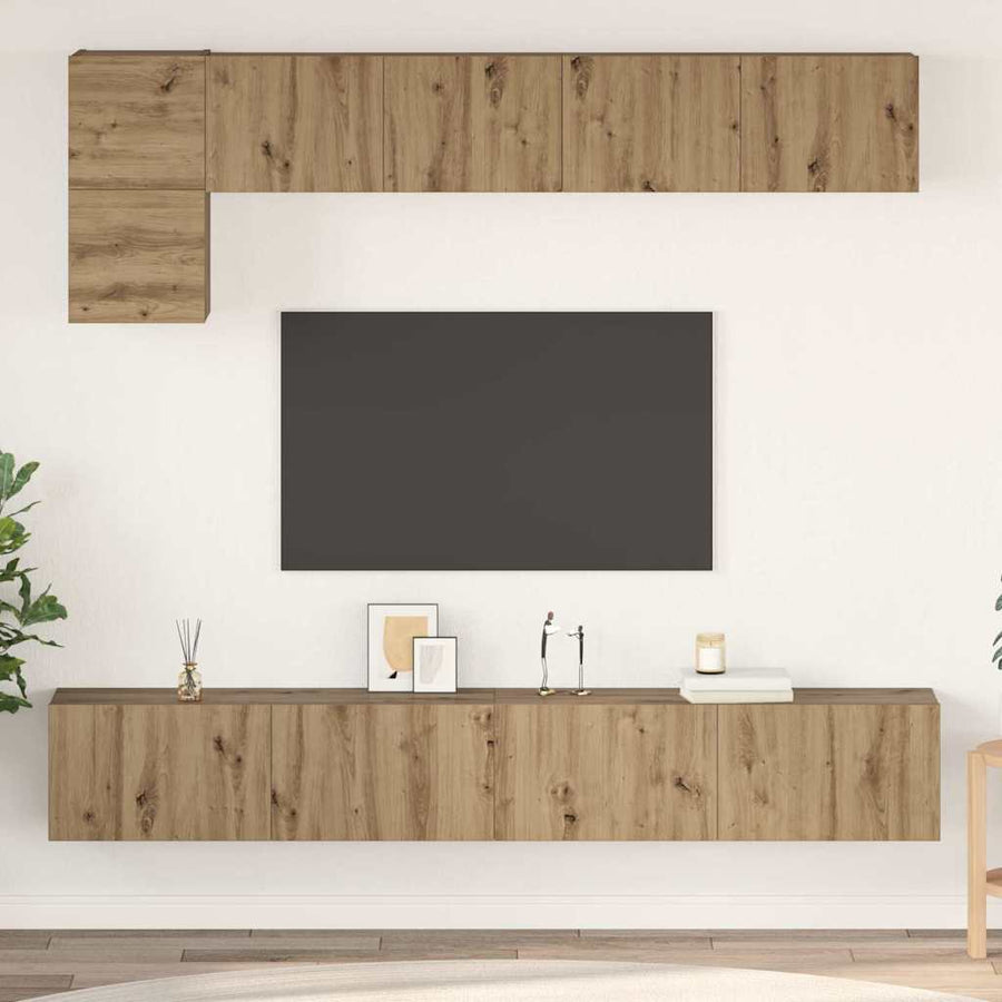 Tv-meubelset 5 pcs artisanaal eikenkleurig Medium 100 cm
