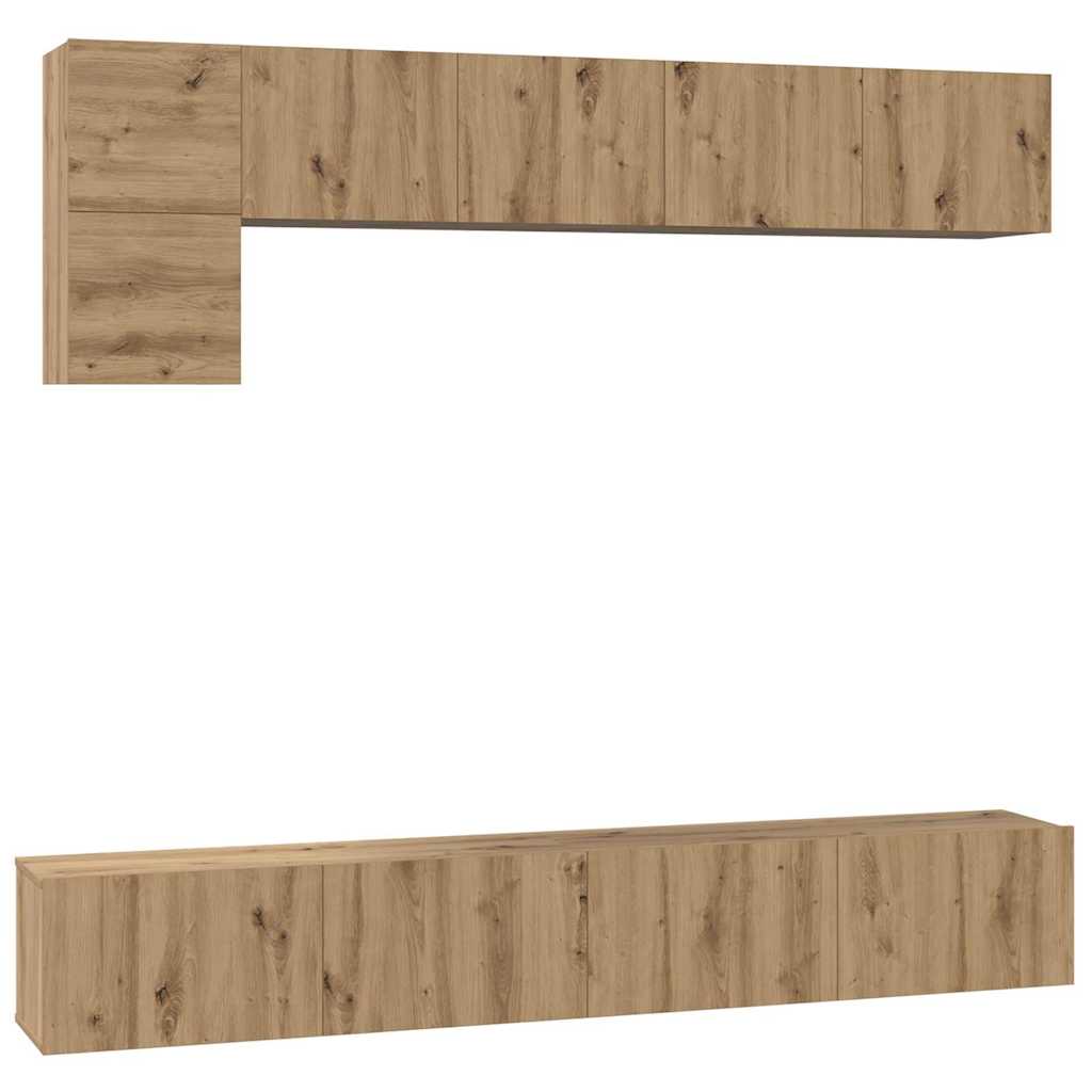 Tv-meubelset 5 pcs artisanaal eikenkleurig Medium 100 cm