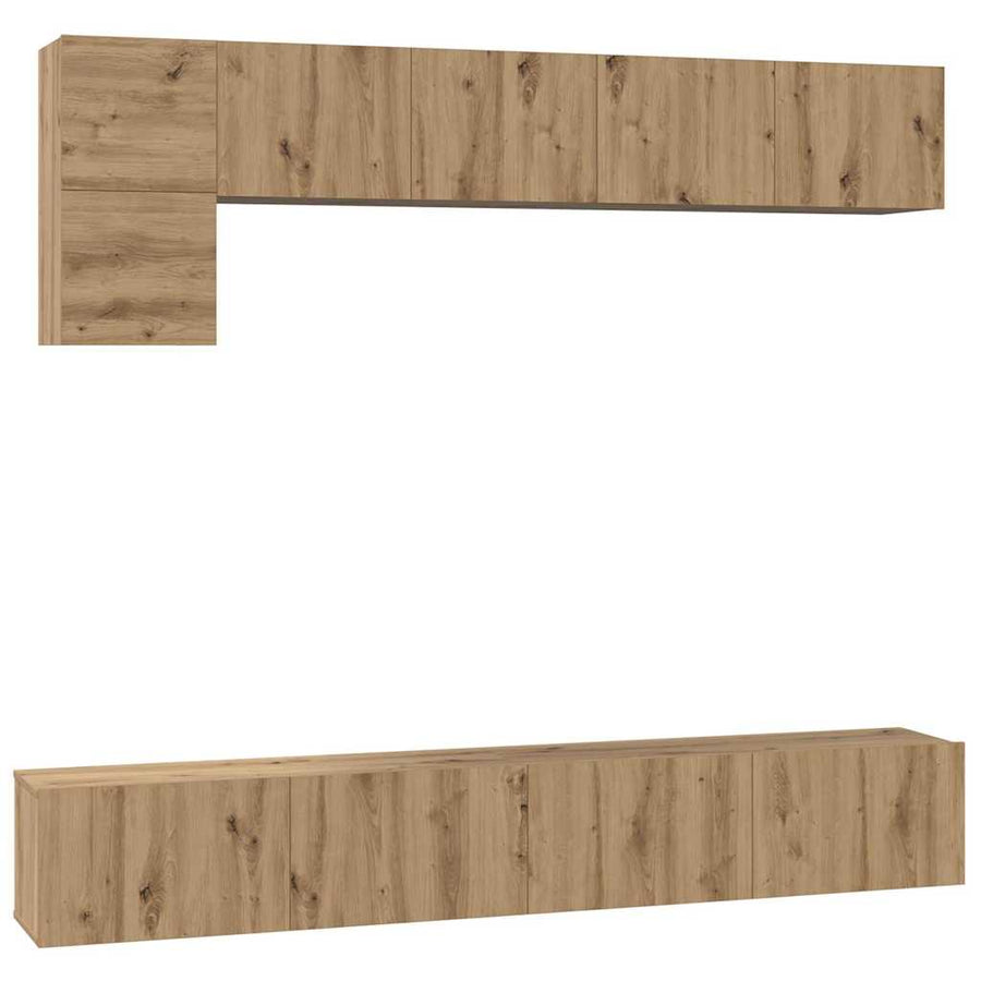 Tv-meubelset 5 pcs artisanaal eikenkleurig Medium 100 cm