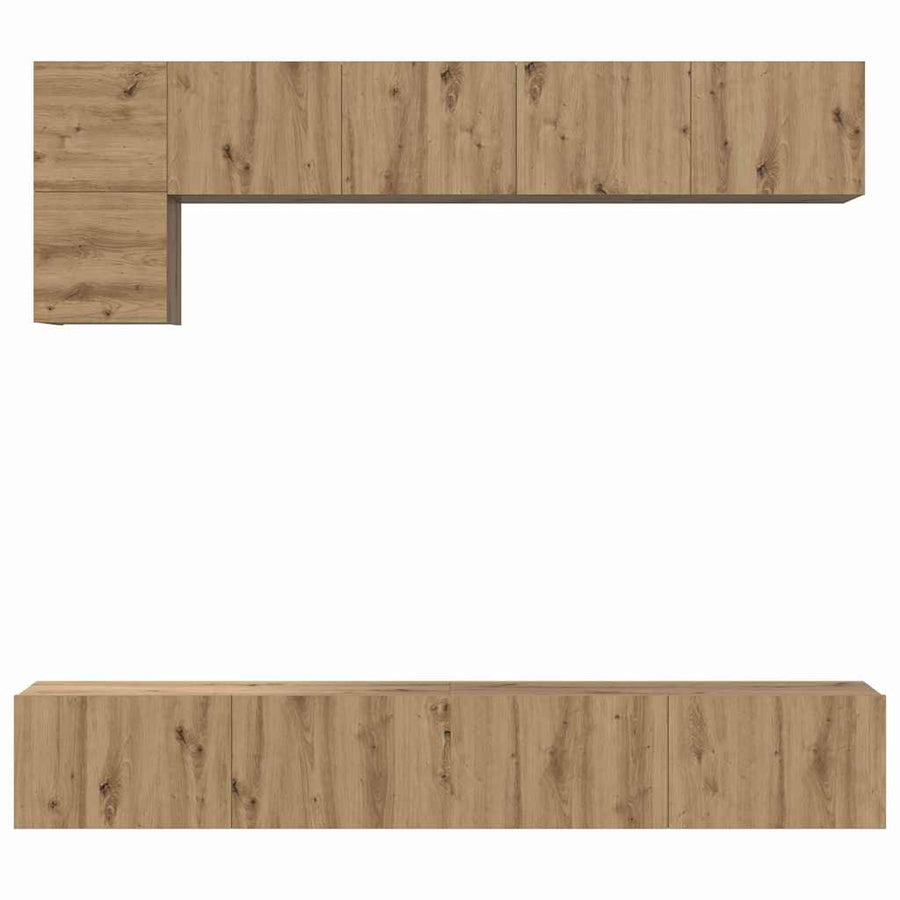 Tv-meubelset 5 pcs artisanaal eikenkleurig Medium 100 cm