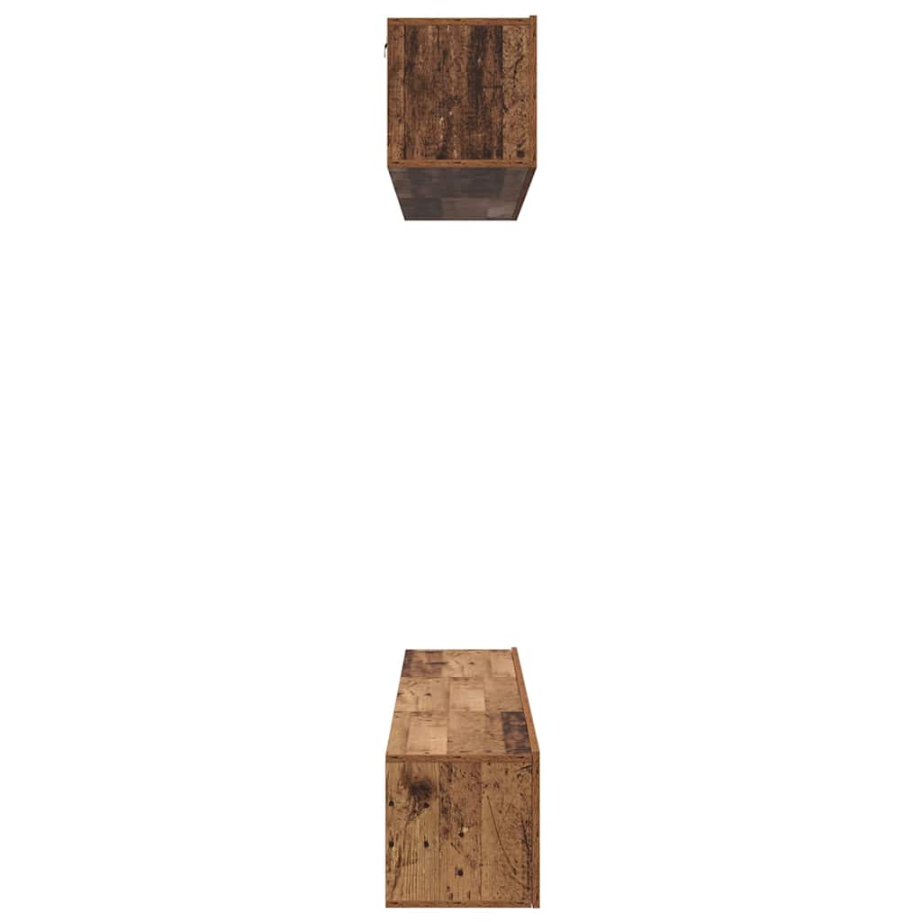 Tv-meubelset 5 pcs Oud hout Standaard Medium Bewerkt hout