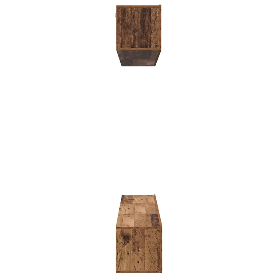 Tv-meubelset 5 pcs Oud hout Standaard Medium Bewerkt hout