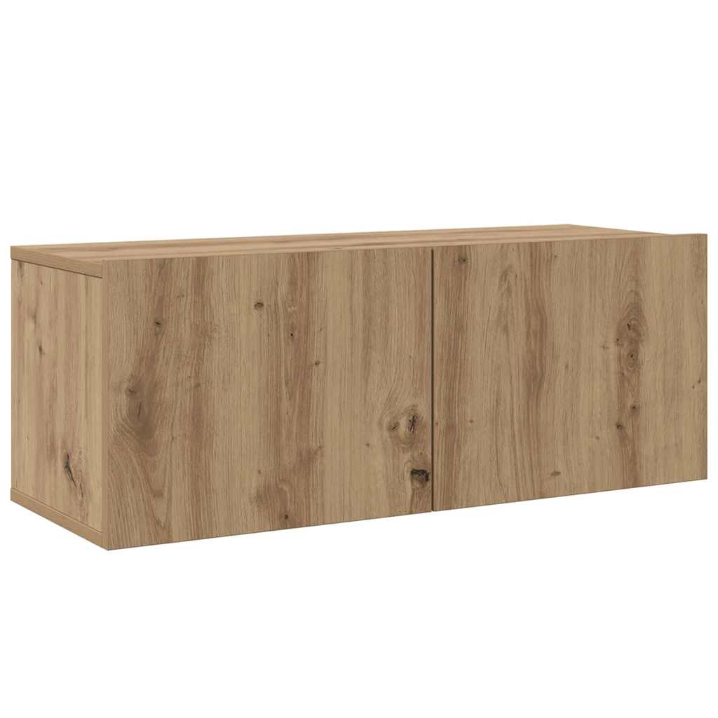 Tv-meubelset 5 pcs artisanaal eikenkleurig Medium Bewerkt hout