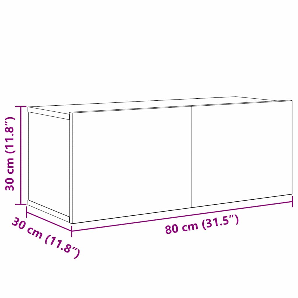 Tv-meubelset 5 pcs artisanaal eikenkleurig Medium Bewerkt hout