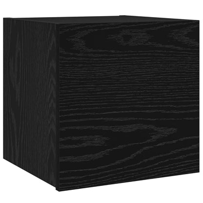 Tv-Meubelset Wandgemonteerd 8 Pcs Bewerkt Hout 8