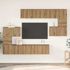 Tv-meubelset wandmontage 8 delen artisan eiken