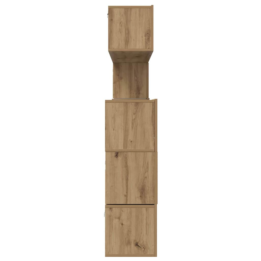 Tv-Meubelset Wandgemonteerd 8 Pcs Artisan Eiken Bewerkt Hout 8