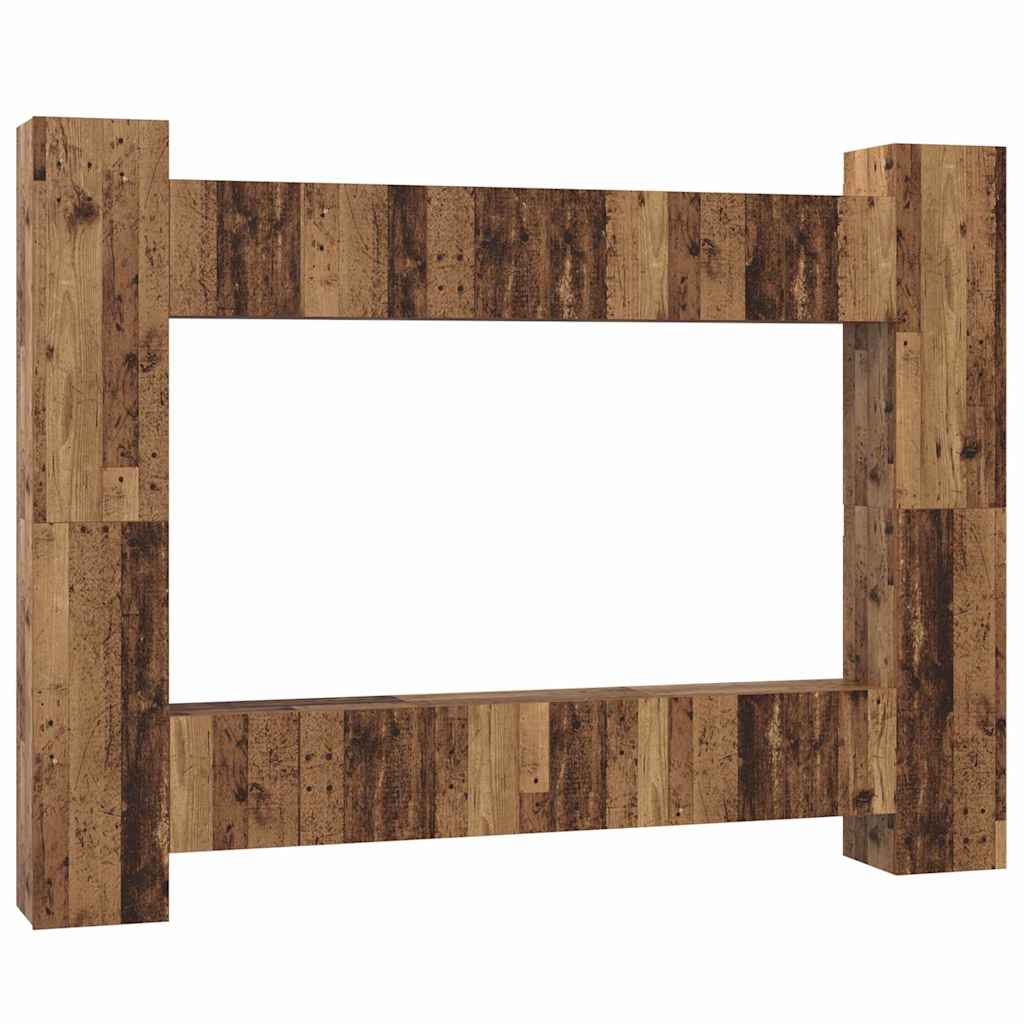Tv-meubelset 10 pcs Oud hout 30.5 x 30 x 90 cm Bewerkt hout