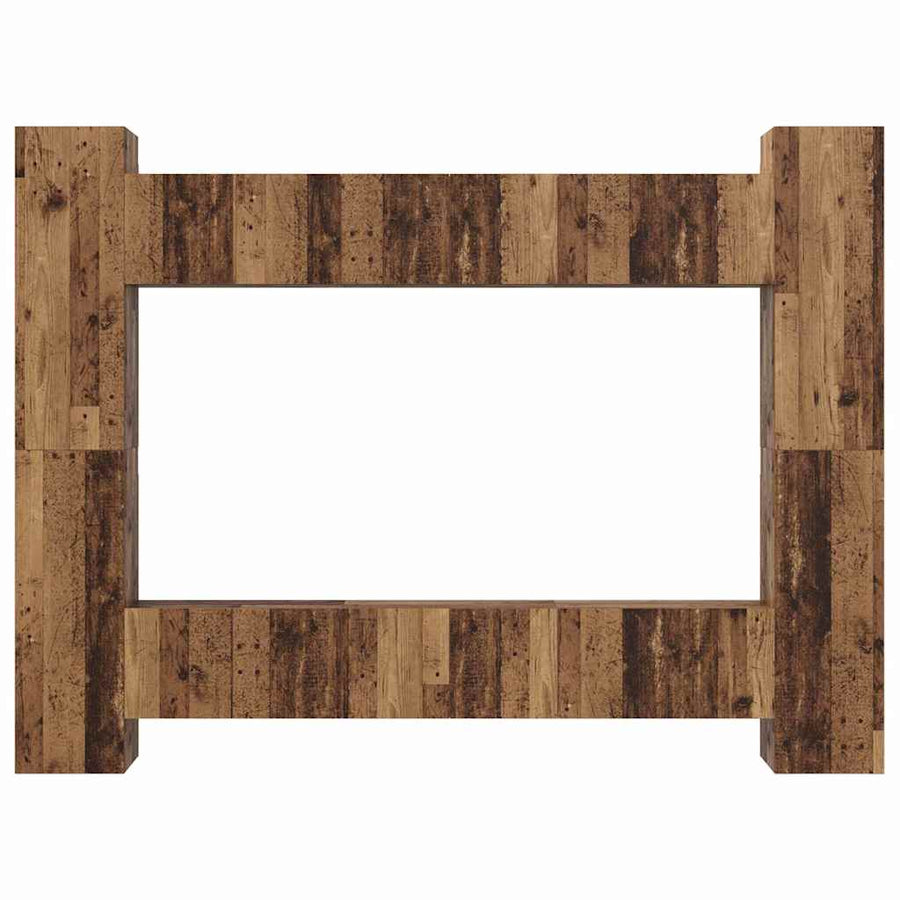 Tv-meubelset 10 pcs Oud hout 30.5 x 30 x 90 cm Bewerkt hout