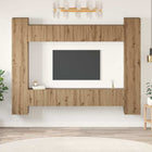 Tv-meubelset 10 stuks eiken 30.5x30x90 cm wandmontage