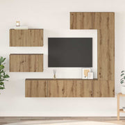 Tv-meubelset 30.5x30x90 cm eiken